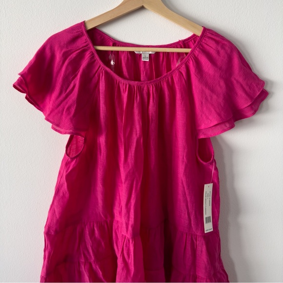 Counterparts NWT Pink Short Sleeve Blouse Size Large - Picture 4 of 10